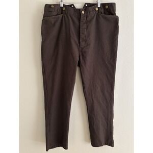 Frontier‎ Classics Brown Pants w/Suspenders Buckle Back Old Western Cowboy 40x29